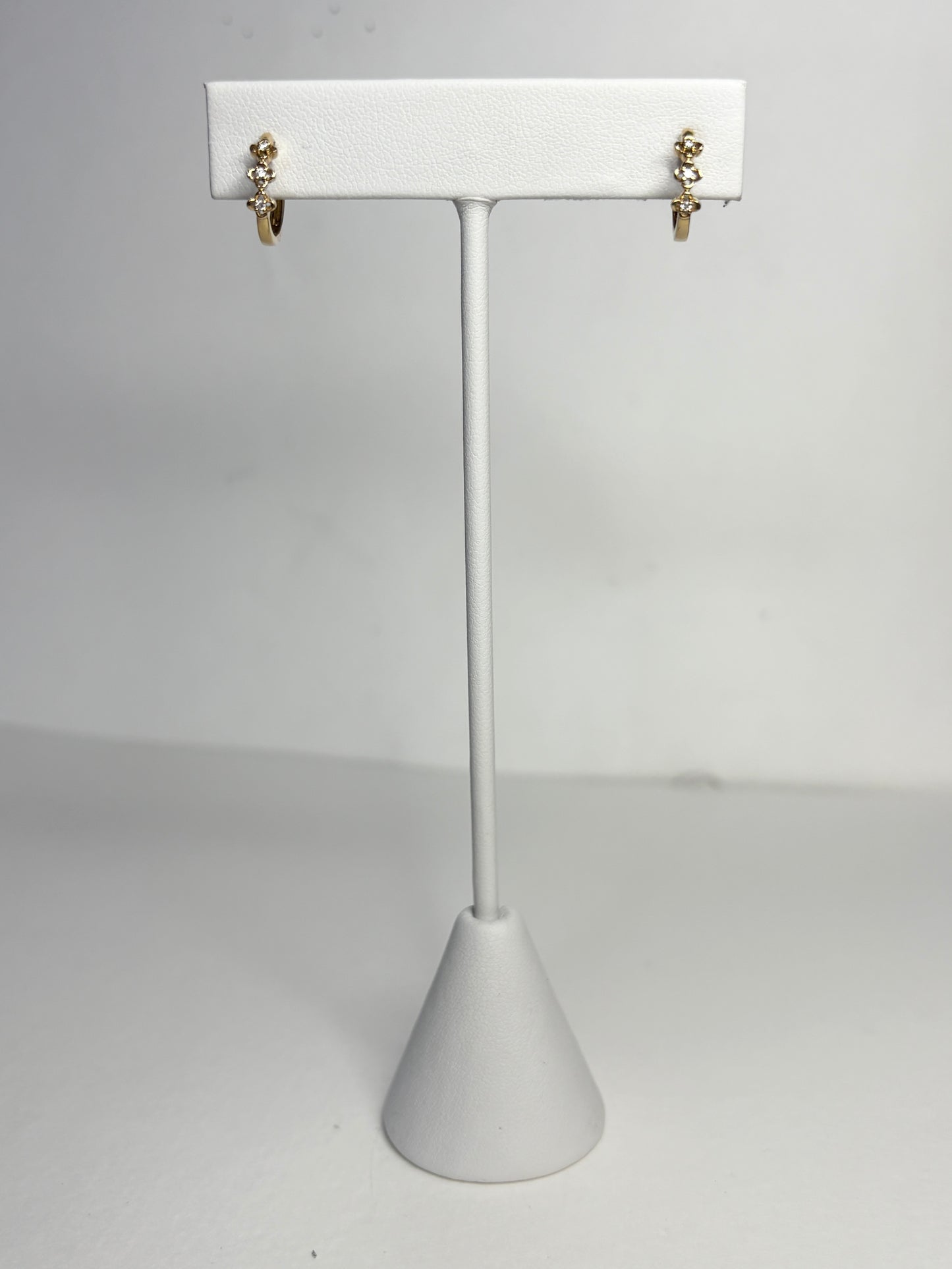 Bony Levy Mykonos Diamond Flower Hoop Earrings Solid 18k Gold