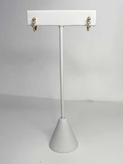 Bony Levy Mykonos Diamond Flower Hoop Earrings Solid 18k Gold