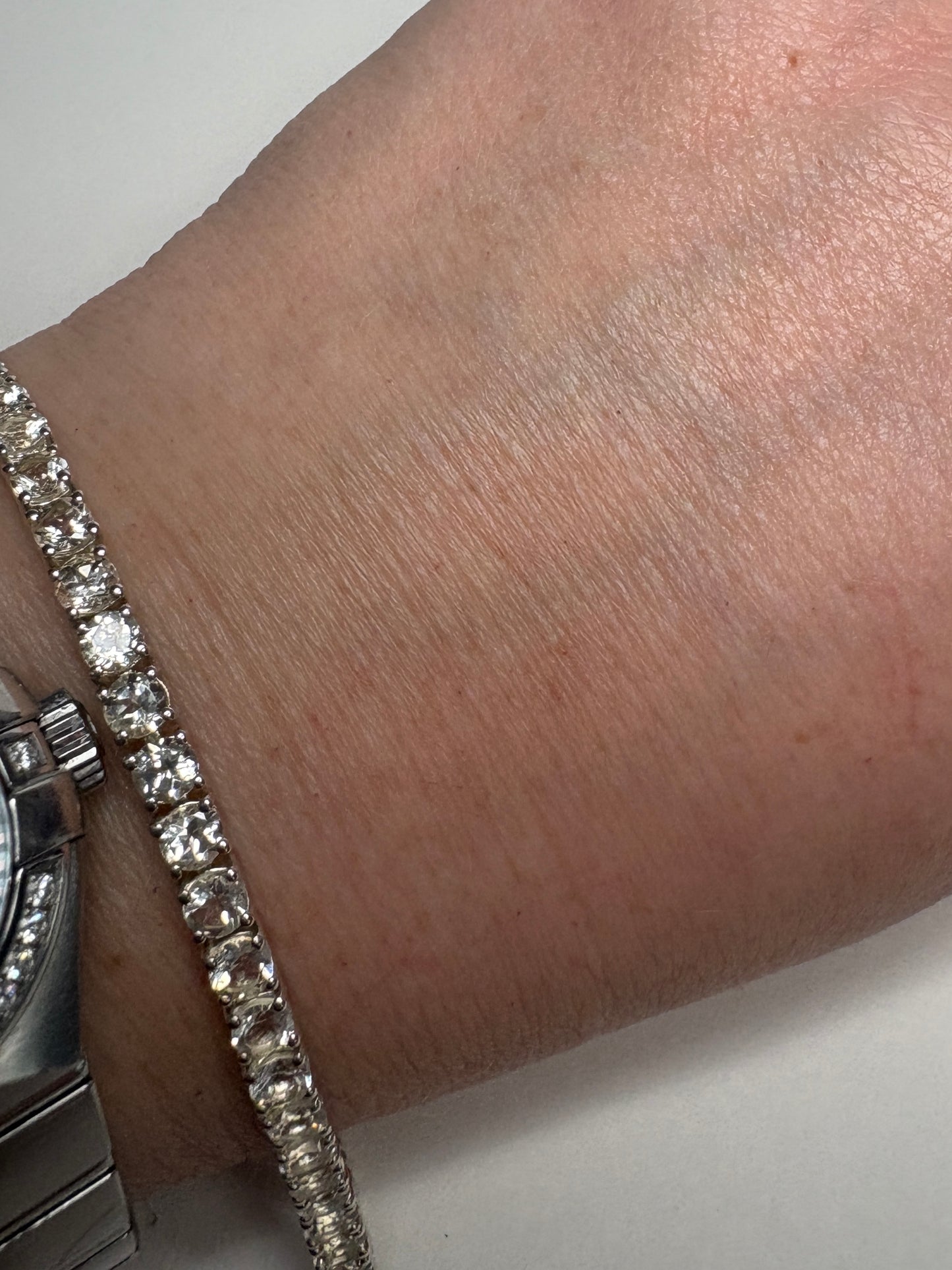 Yellow Oregon Sunstone Tennis Bracelet in Sterling Silver 7.5"