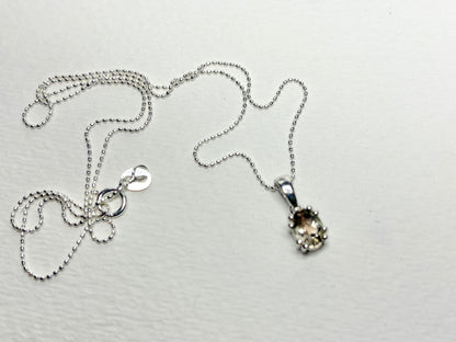 Bi Color Oregon Sunstone Solitaire Pendant Necklace Sterling Silver 18" (Copy)