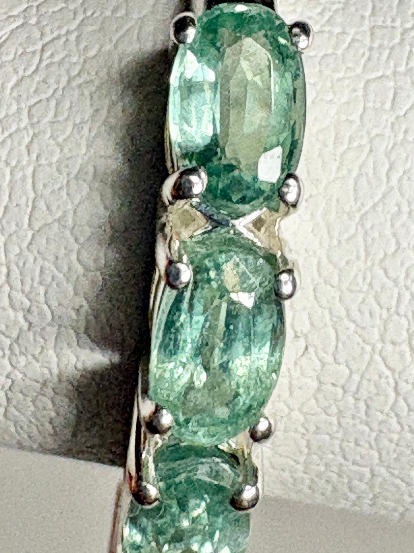 Mint Chrome Kyanite Stackable Band Ring Sterling Silver size 7