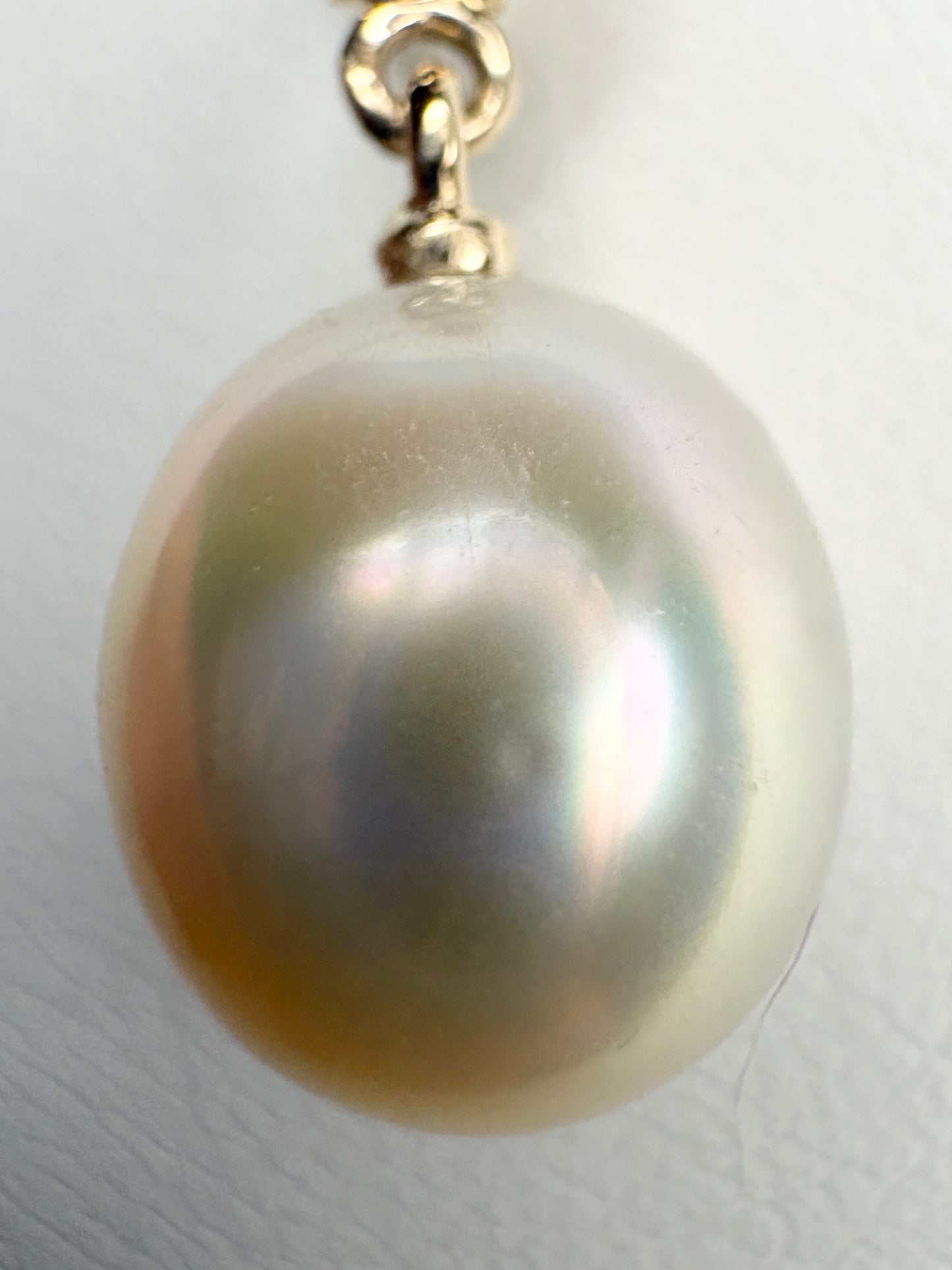 South Sea Cultured Pearl Pendant Necklace Solid 9k Gold