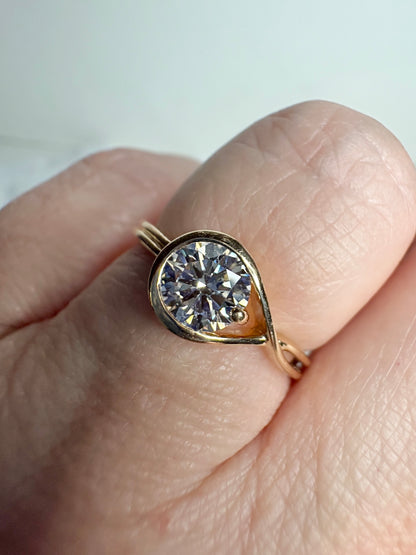 Pandora Infinite Solid 14k .75ct Lab Grown Ring size 54 or 7