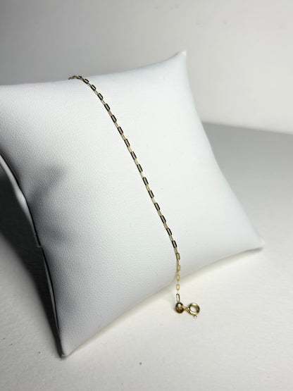 Paperclip Link Chain Bracelet by Bony Levy in 14k Gold 7"