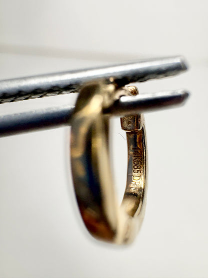 Dana Rebecca TINY Solid 14k Diamond Hoop Earrings