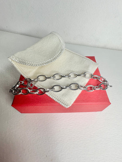 Textured Oval Charm Bracelet by James Avery size M 7.5"