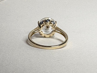 Lehrer Iris Untreated Montana Sapphire Fancy Quartz Ring 9k Gold size 7