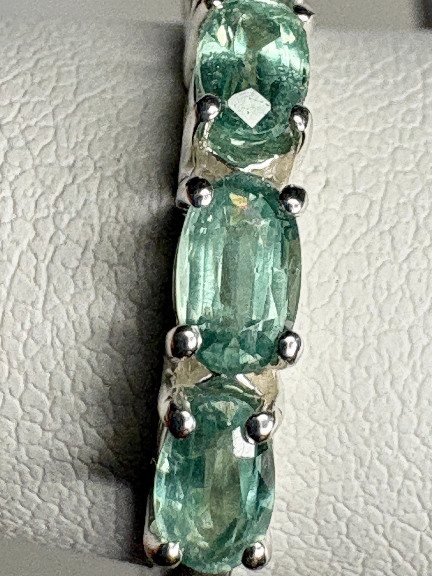 Mint Chrome Kyanite Stackable Band Ring Sterling Silver size 7