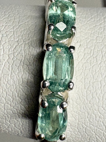 Mint Chrome Kyanite Stackable Band Ring Sterling Silver size 7