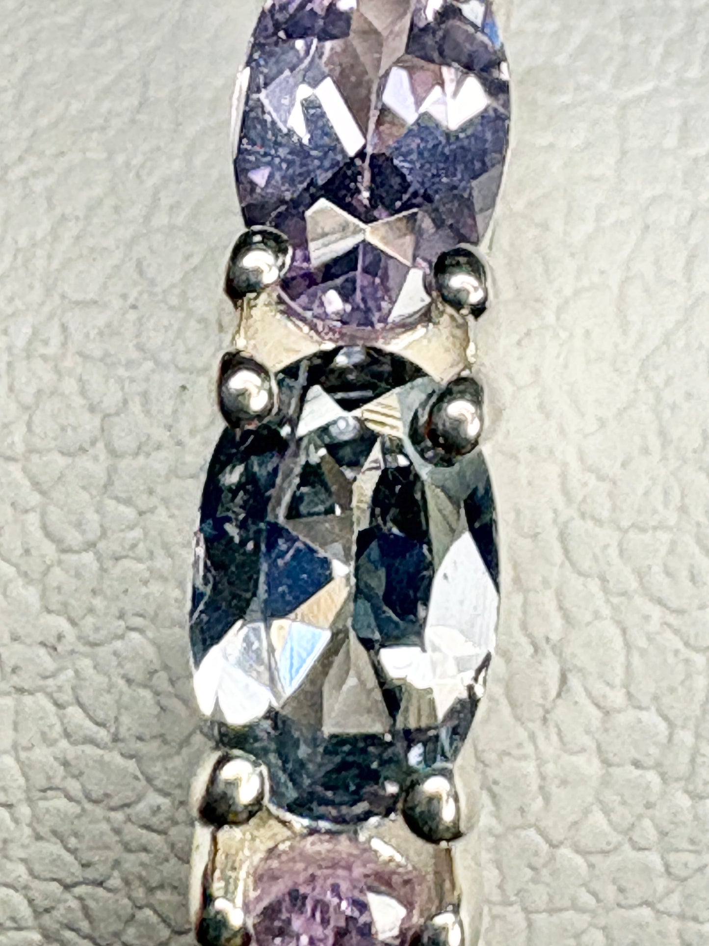 Multi Color Spinel Band Ring Sterling Silver size 7