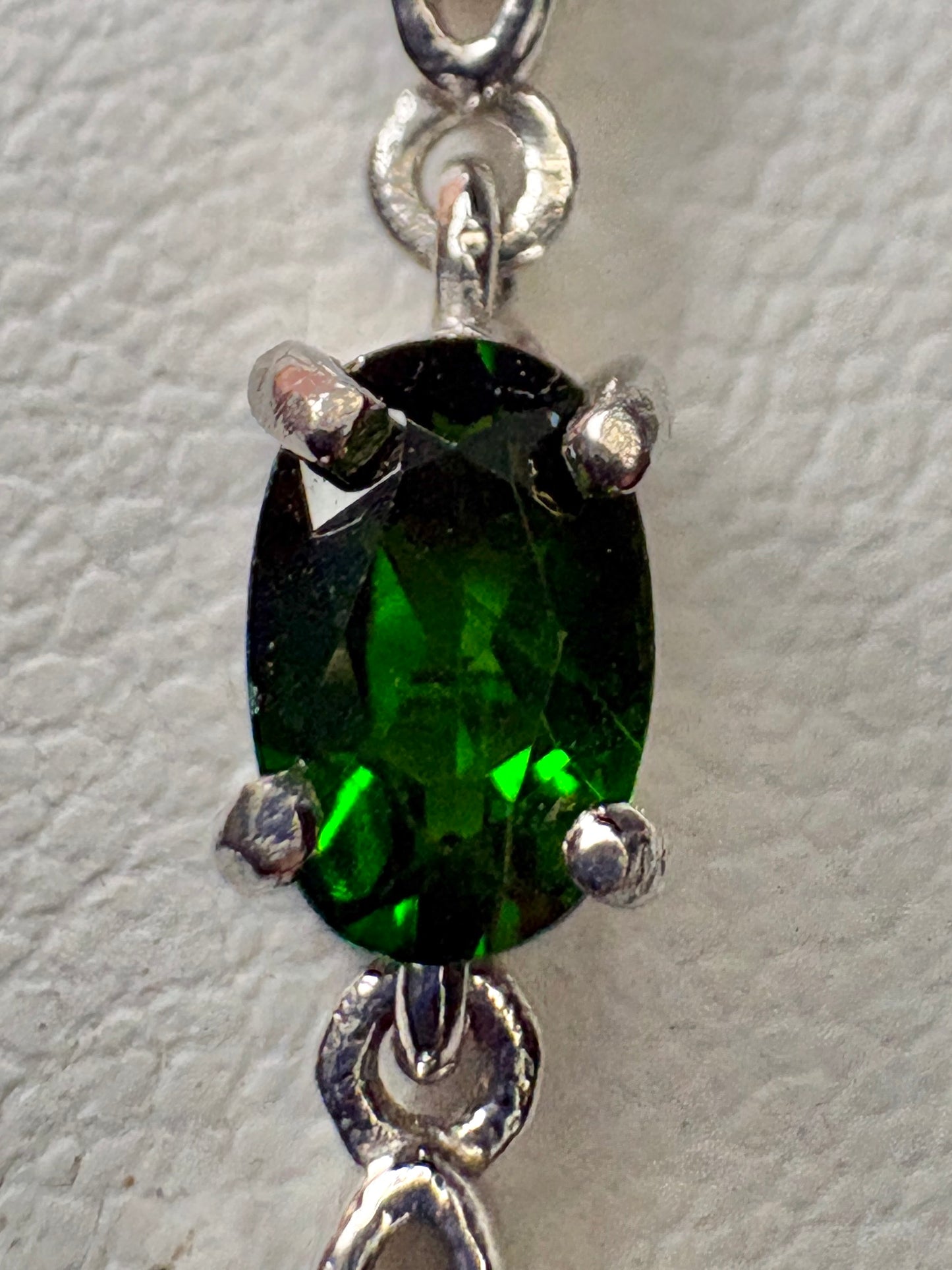 Chrome Diopside Adjustable Bolo Bracelet in Sterling Silver