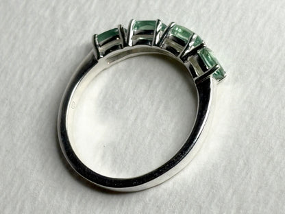 Mint Chrome Kyanite Stackable Band Ring Sterling Silver size 7