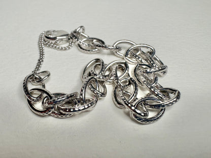 Textured Oval Charm Bracelet by James Avery size M 7.5"