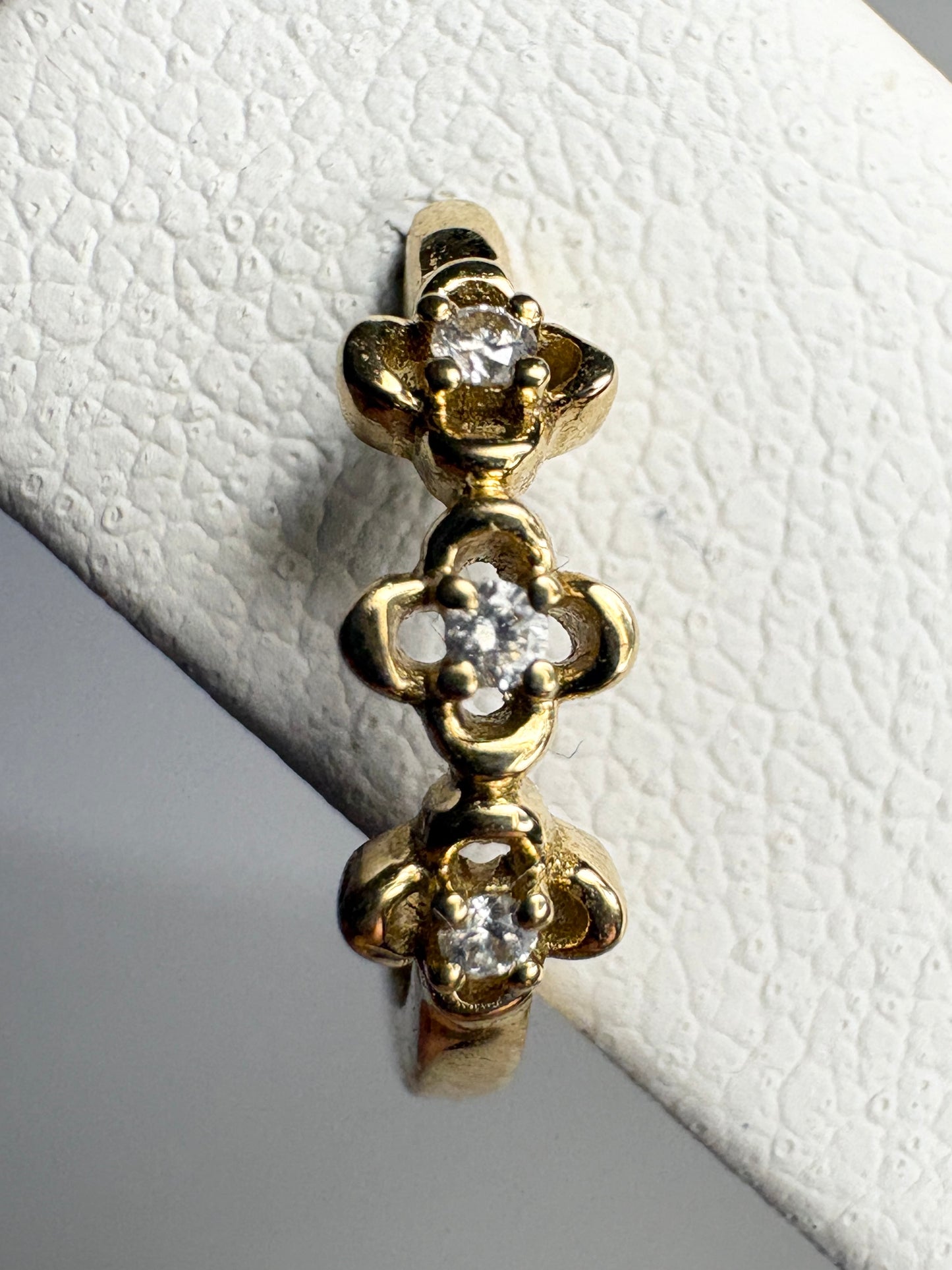 Bony Levy Mykonos Diamond Flower Hoop Earrings Solid 18k Gold