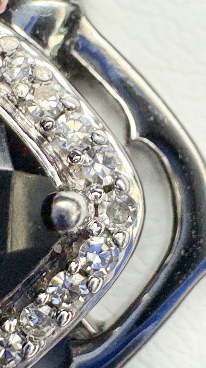 Disney Enchanted Villain Diamond and Spinel Halo Pendant Necklace Sterling Silver 18"