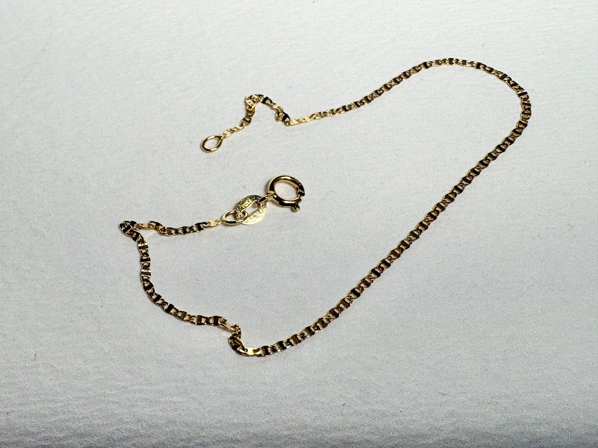 Mariner Link Chain Bracelet Solid 14k Gold by Bony Levy  7.25"