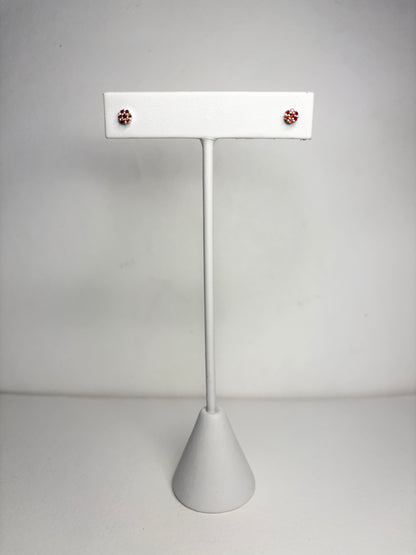Arizona Anthill Garnet Cluster Stud Earrings Sterling Silver 4.3mm