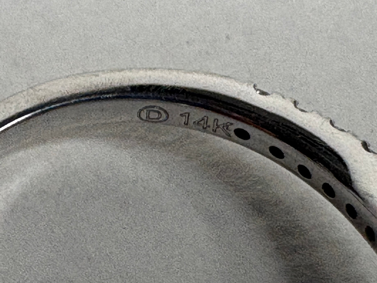 Toi et Moi Natural Diamond Ring Solid 14k White Gold "Even Us" Ring .50ctw size 6.75