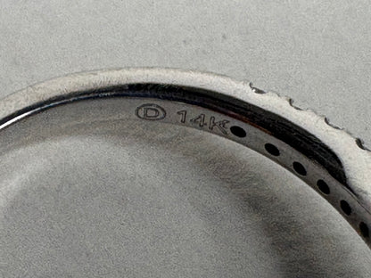 Toi et Moi Natural Diamond Ring Solid 14k White Gold "Even Us" Ring .50ctw size 6.75