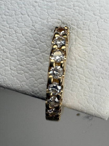 Dana Rebecca TINY Solid 14k Diamond Hoop Earrings