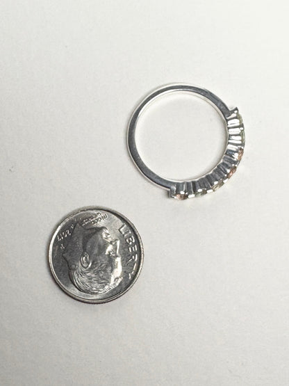 Light Oregon Sunstone Stackable Band Ring Sterling Silver size 7