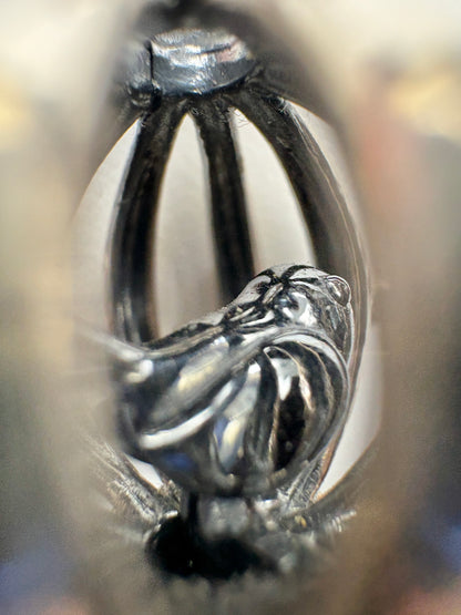 Lagos Signature Bird in Birdcage Pendant Long Necklace in Sterling Silver