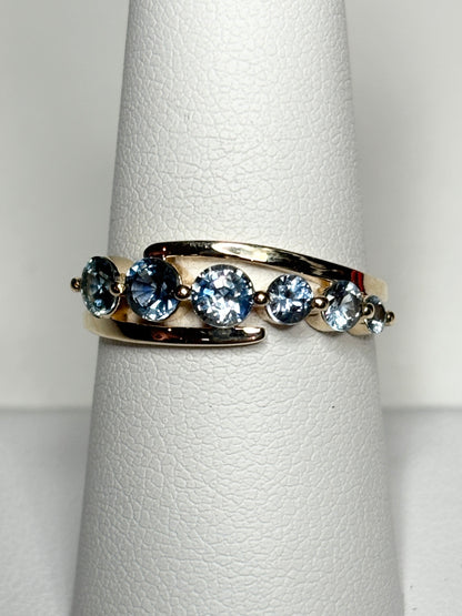 Untreated Montana Sapphire Ring 9k Gold size 8