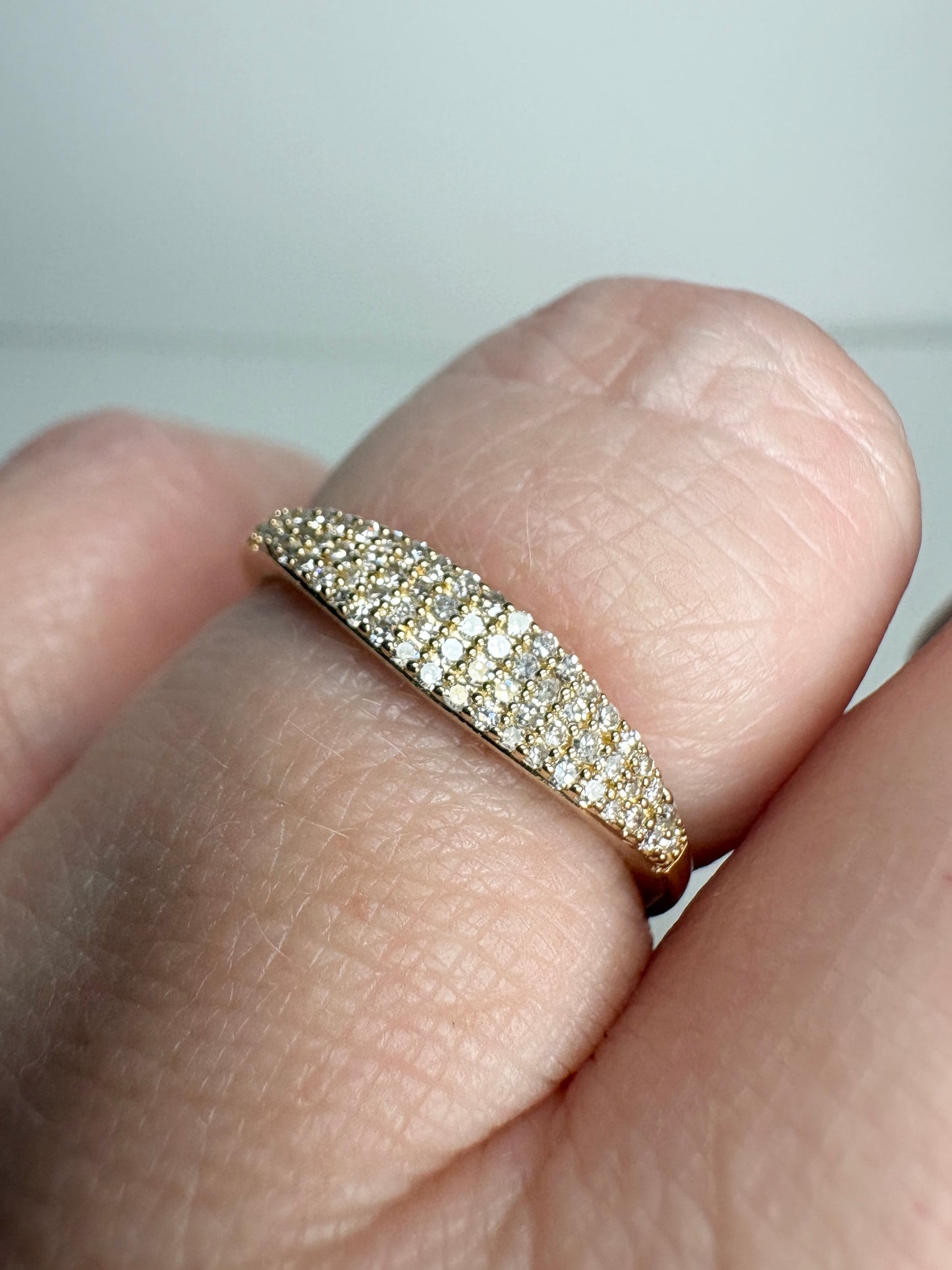 Micro Pave Natural Diamond Ring by Mejuri size 6