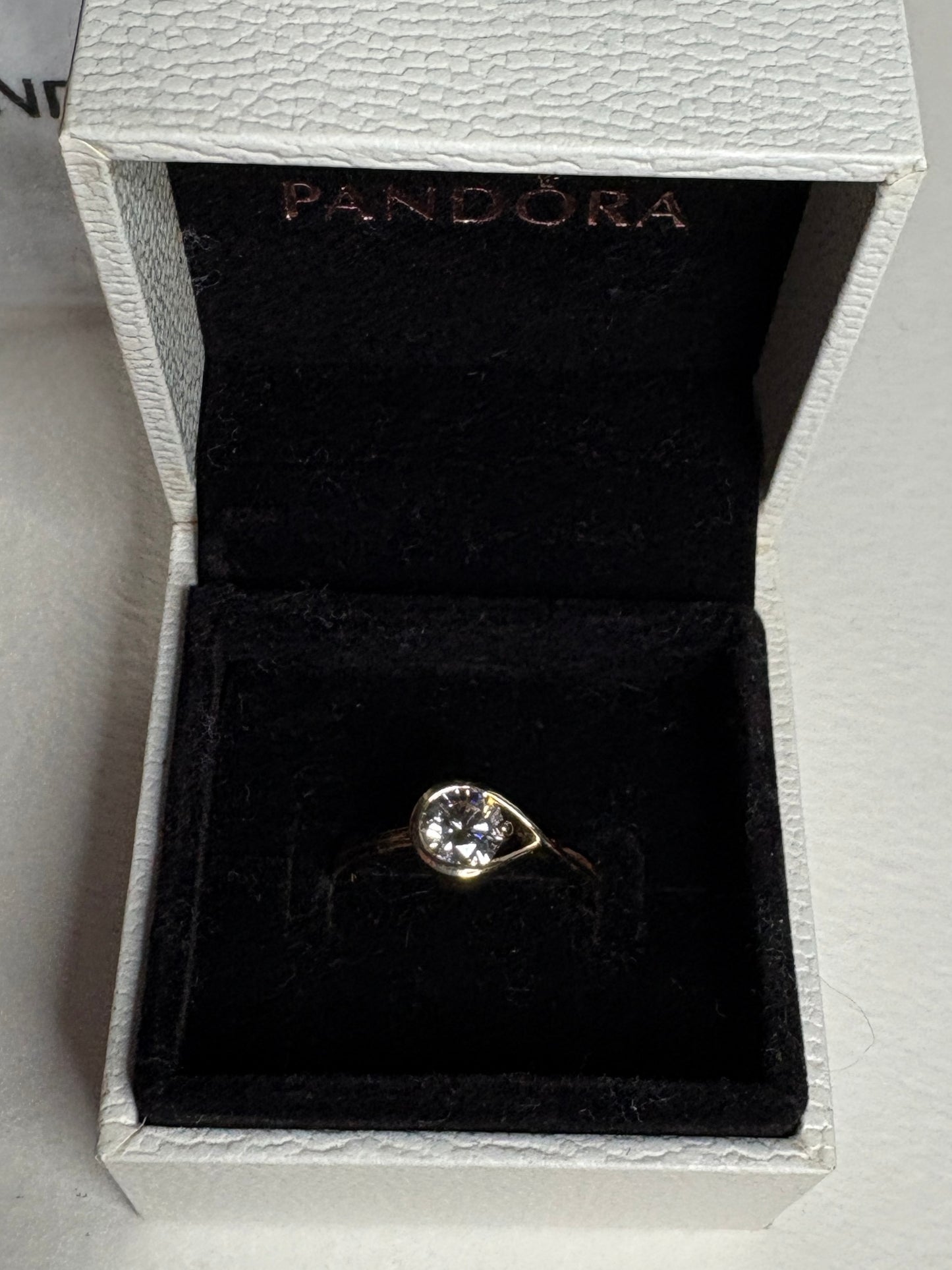 Pandora Infinite Solid 14k .75ct Lab Grown Ring size 54 or 7