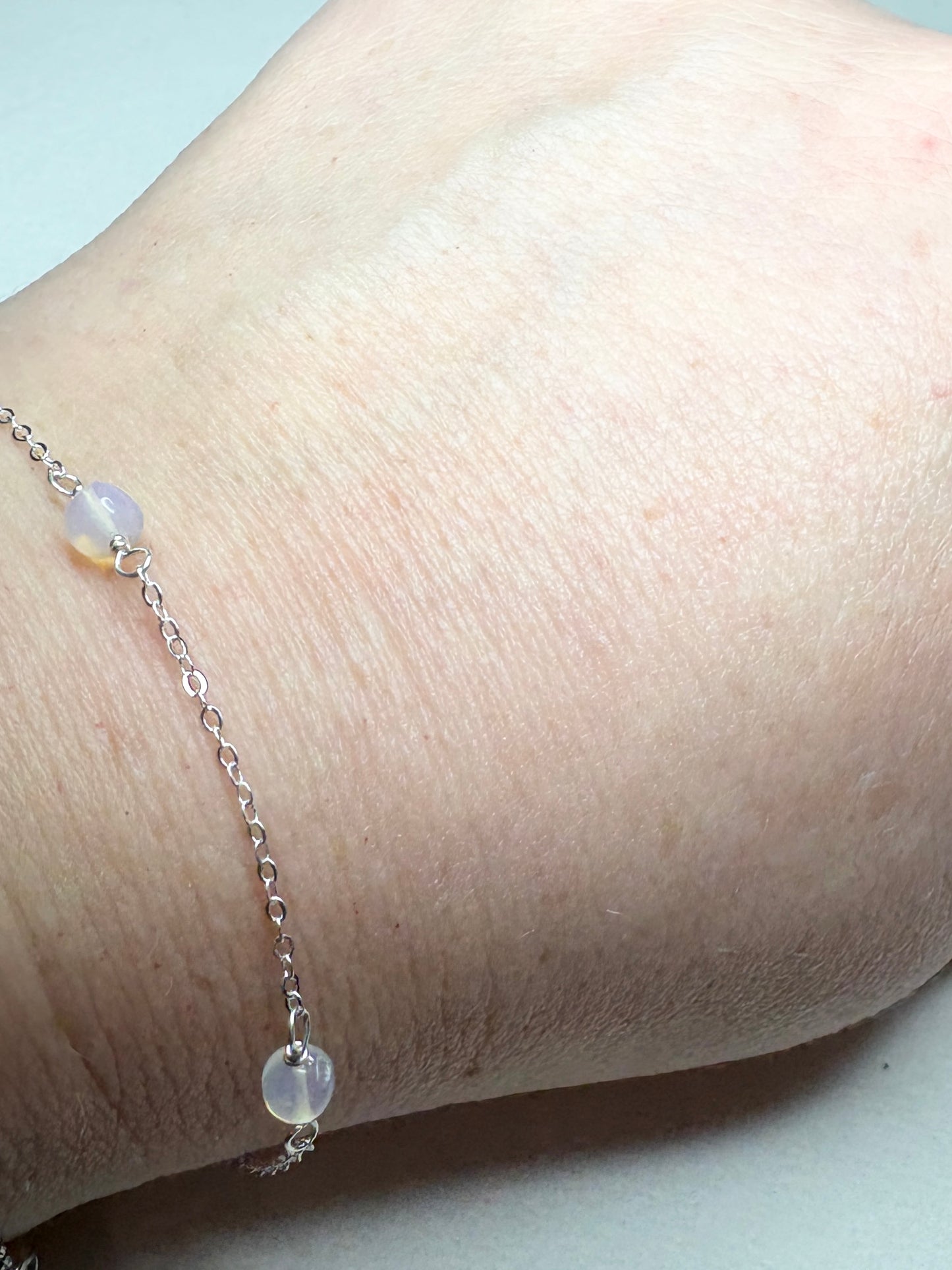 Ethiopian Wello Opal Bead Station Bolo Adjustable Bracelet Sterling Silver