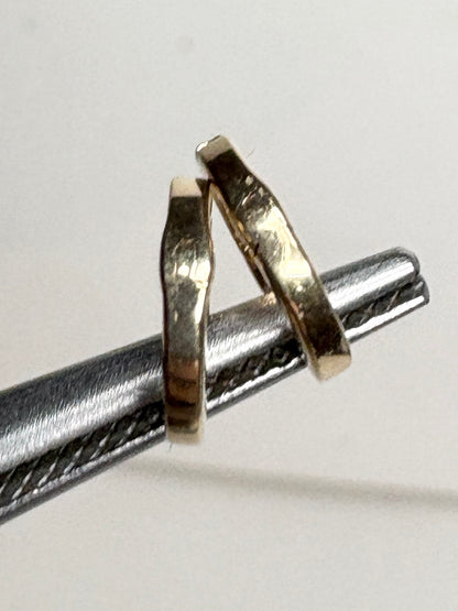Dana Rebecca TINY Solid 14k Diamond Hoop Earrings