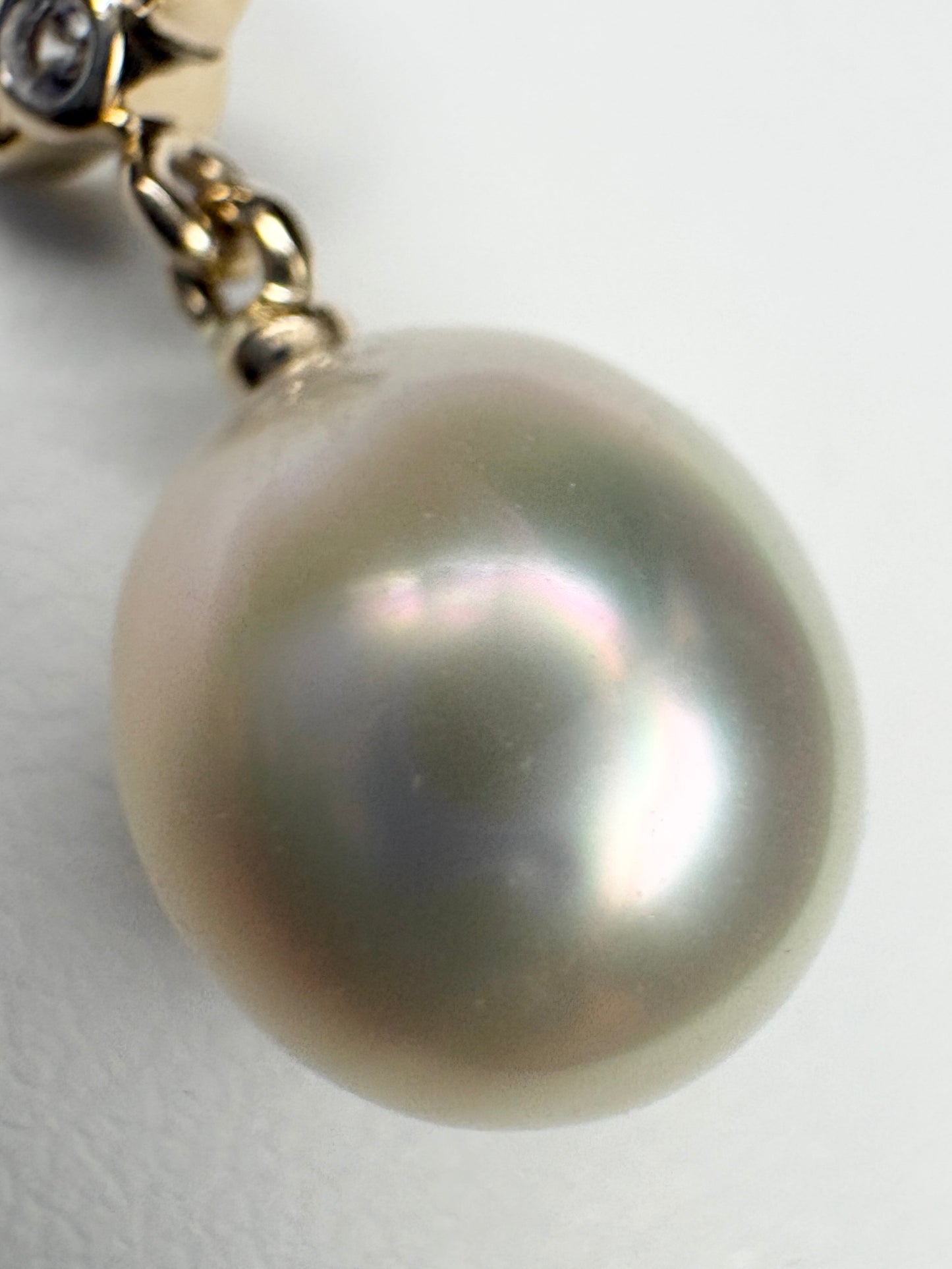 South Sea Cultured Pearl Pendant Necklace Solid 9k Gold