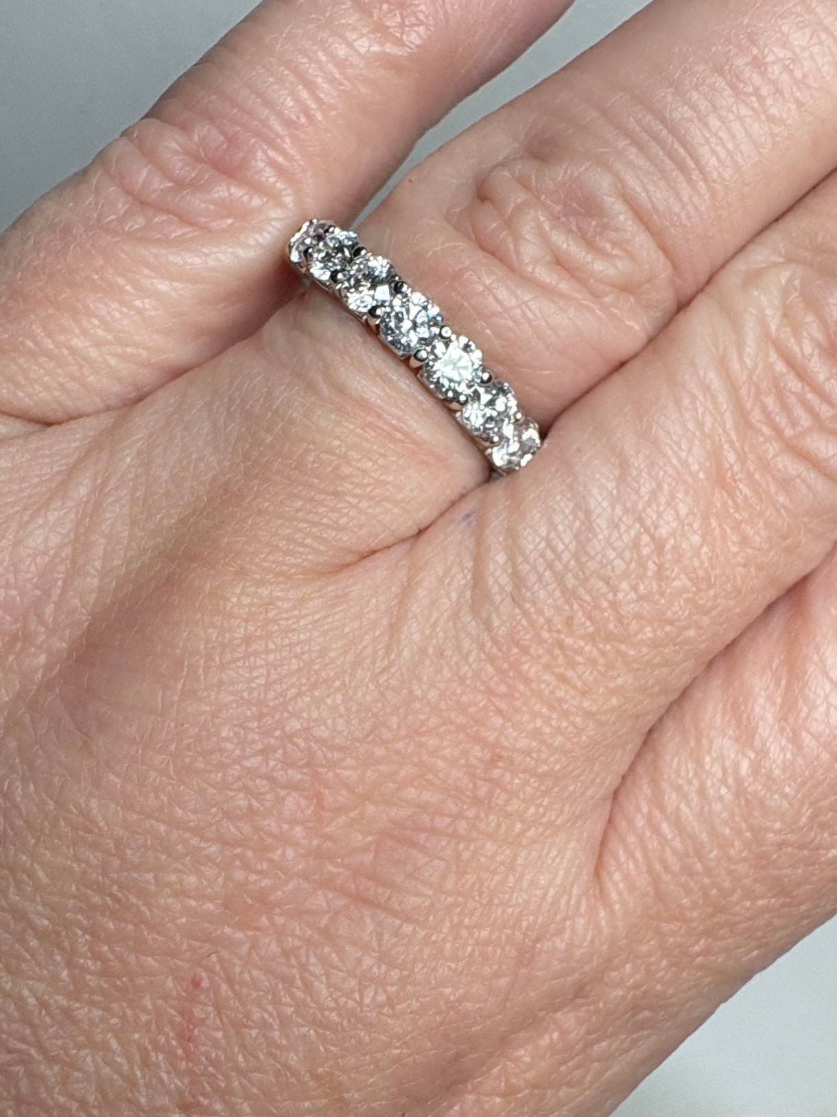 Natural Diamond Anniversary Band Ring by Benchmark Solid 14k gold size 7 - New Life Jewelry