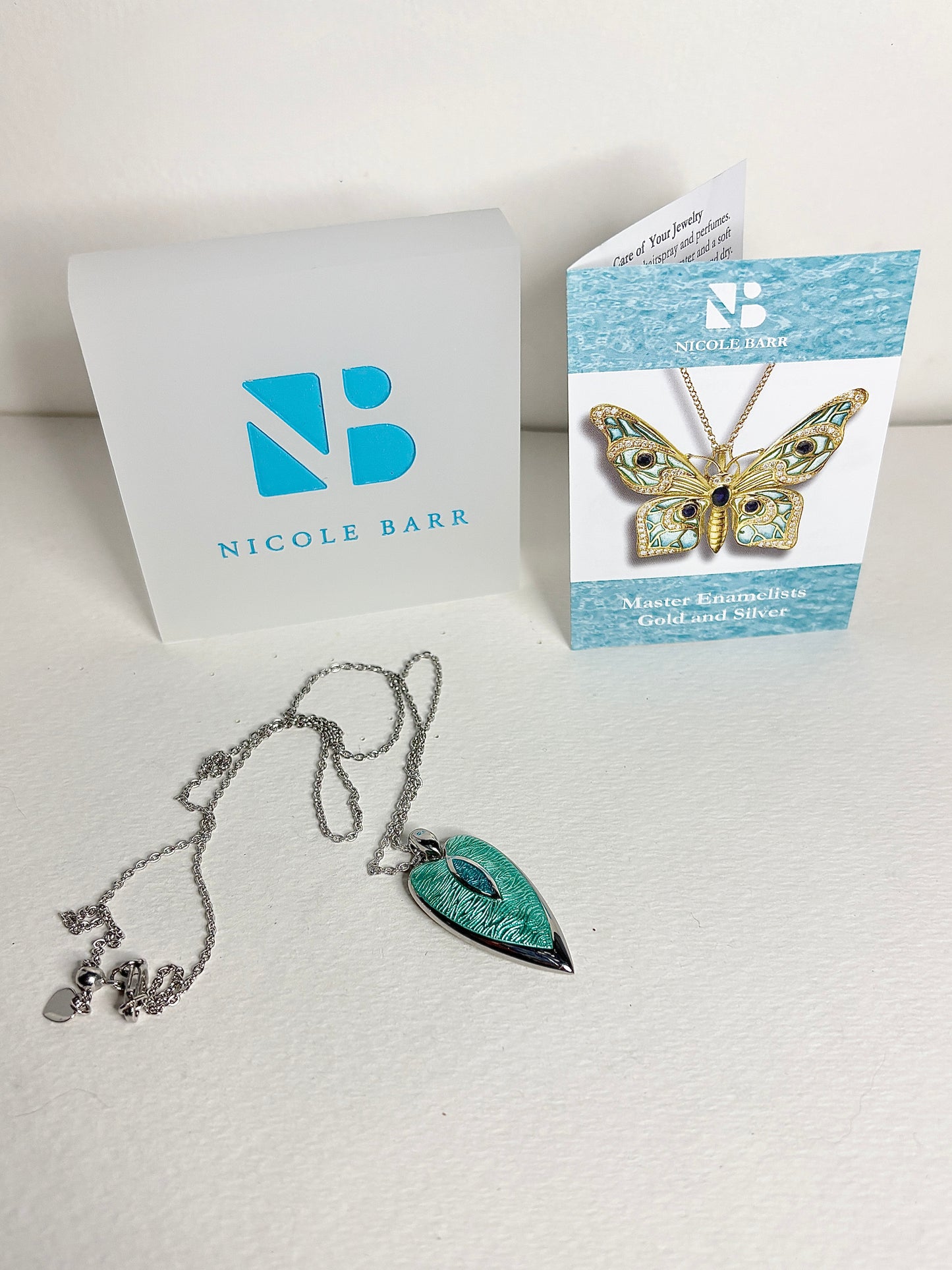 Turquoise Heart-Arrowhead Necklace. Sterling Silver