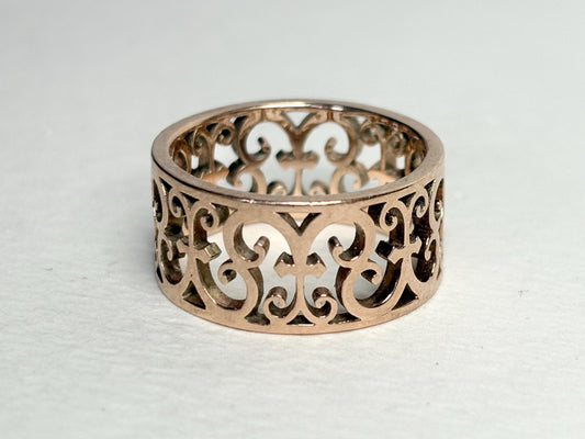 Tiffany and Co Enchant Rose Gold Colored Metal Band Ring size 7 - NewLifeJewelryVault