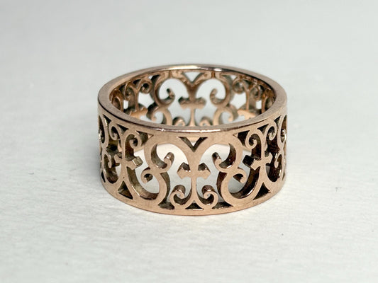 Tiffany and Co Enchant Rose Gold Colored Metal Band Ring size 7 - NewLifeJewelryVault