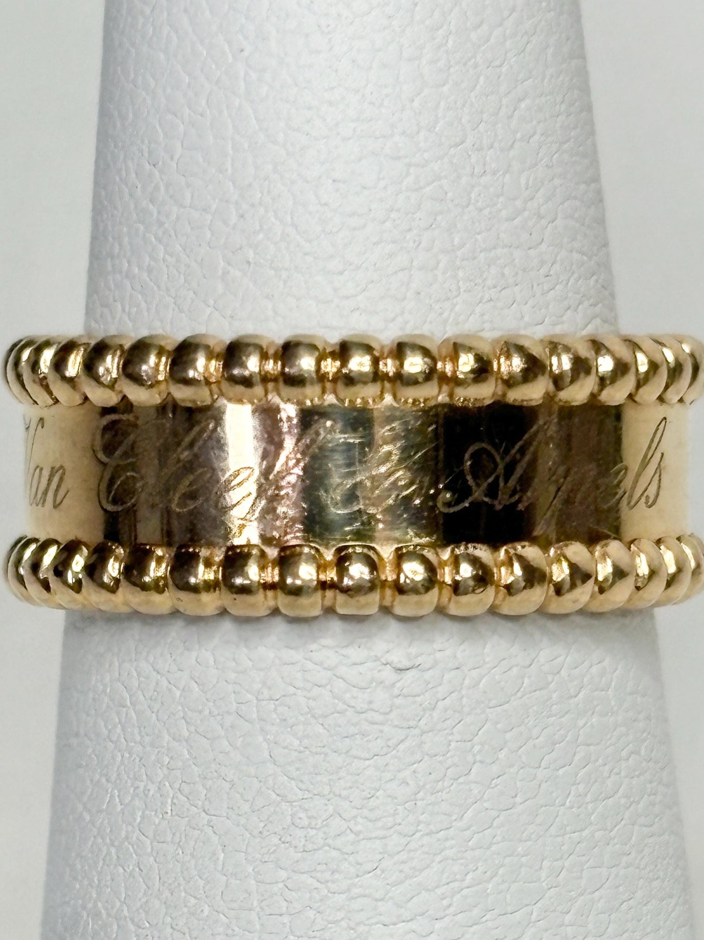 Van Cleef & Arpels Perlee Band Ring Solid 18k Gold size 53/6.5 - NewLifeJewelryVault