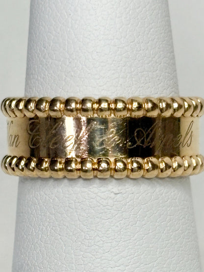 Van Cleef & Arpels Perlee Band Ring Solid 18k Gold size 53/6.5 - NewLifeJewelryVault