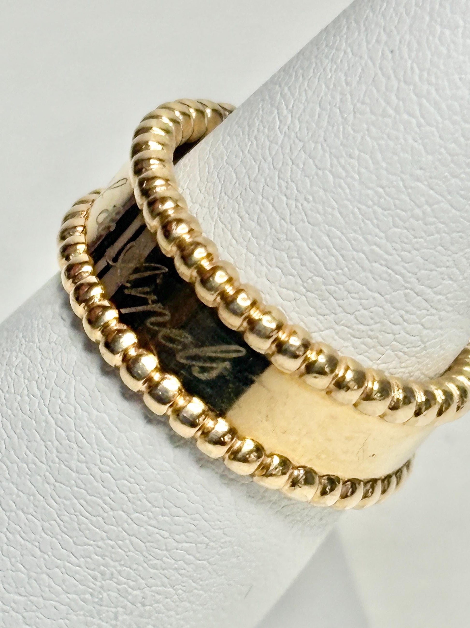 Van Cleef & Arpels Perlee Band Ring Solid 18k Gold size 53/6.5 - NewLifeJewelryVault