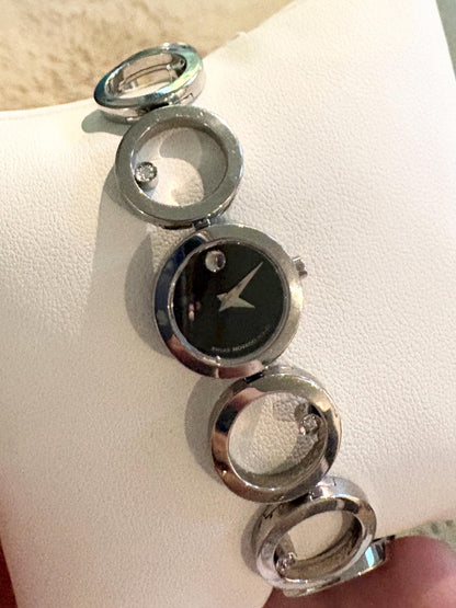 Ladies Movado Ono Wristwatch with Museum Dial and Natural Diamond Bracelet 8" - NewLifeJewelryVault