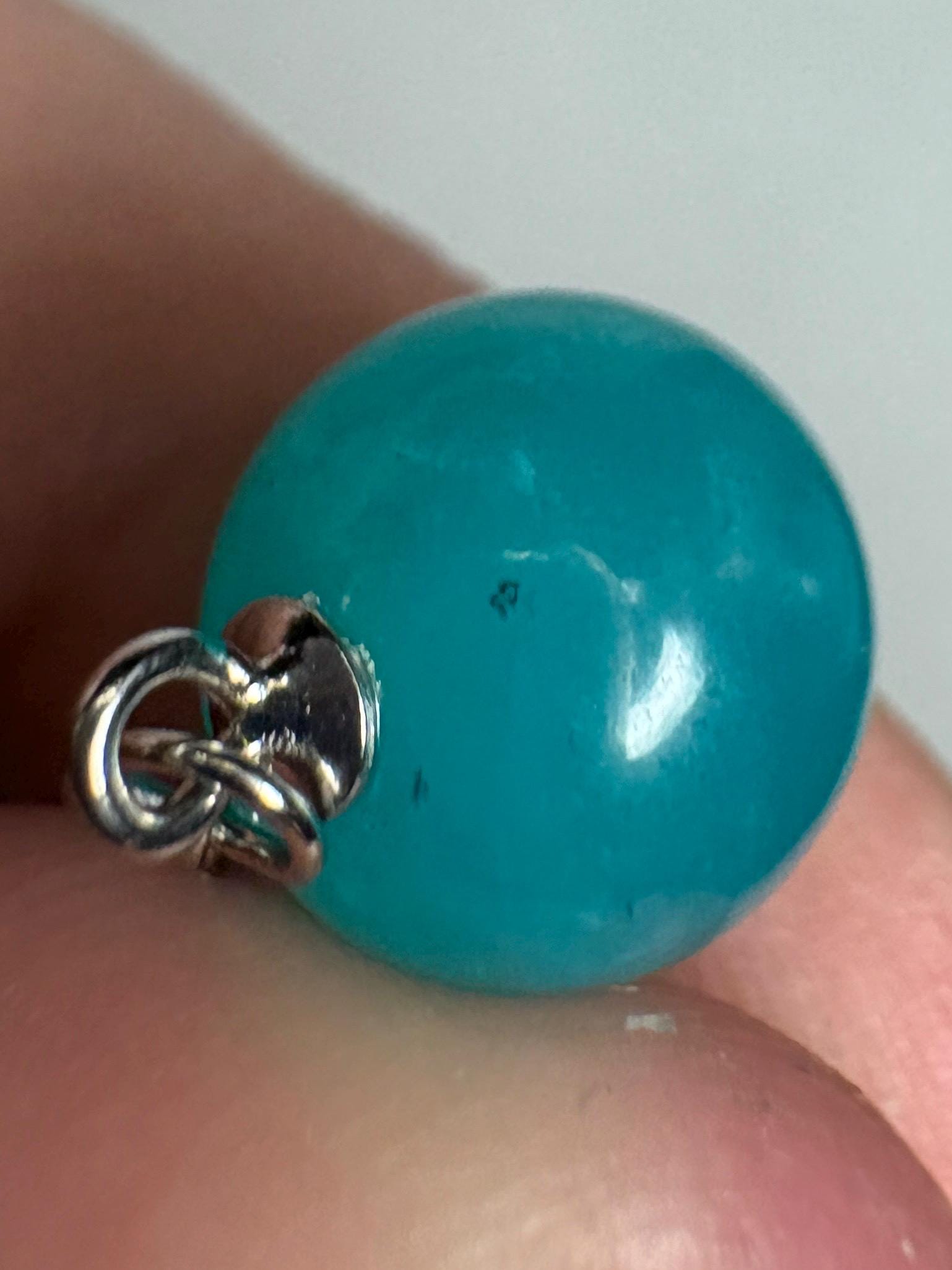 Fine Untreated Russian Amazonite Bead Necklace in Sterling Silver Choice 17" or 19" - NewLifeJewelryVault