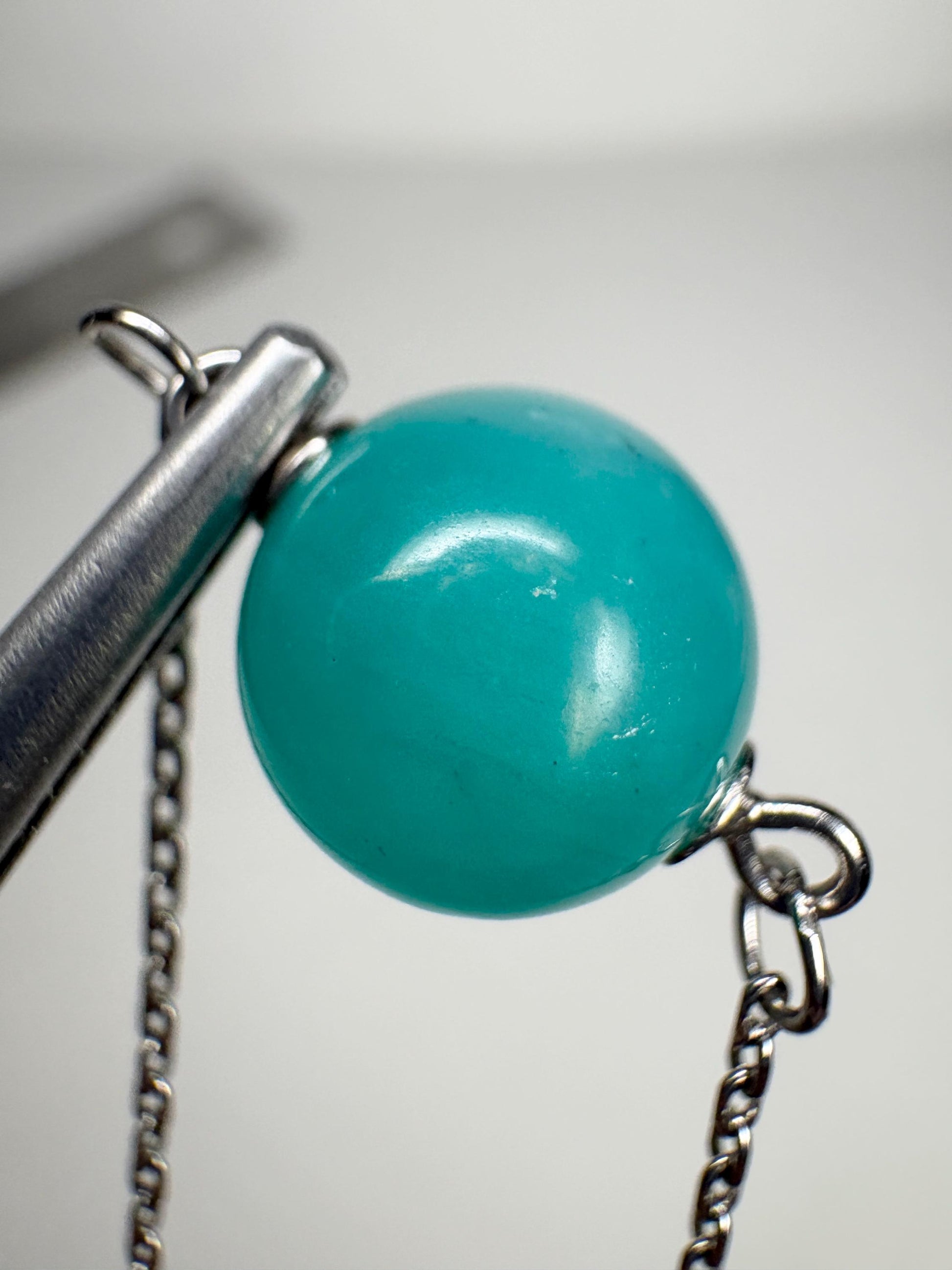 Fine Untreated Russian Amazonite Bead Necklace in Sterling Silver Choice 17" or 19" - NewLifeJewelryVault
