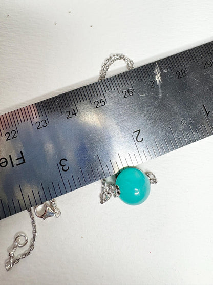 Fine Untreated Russian Amazonite Bead Necklace in Sterling Silver Choice 17" or 19" - NewLifeJewelryVault
