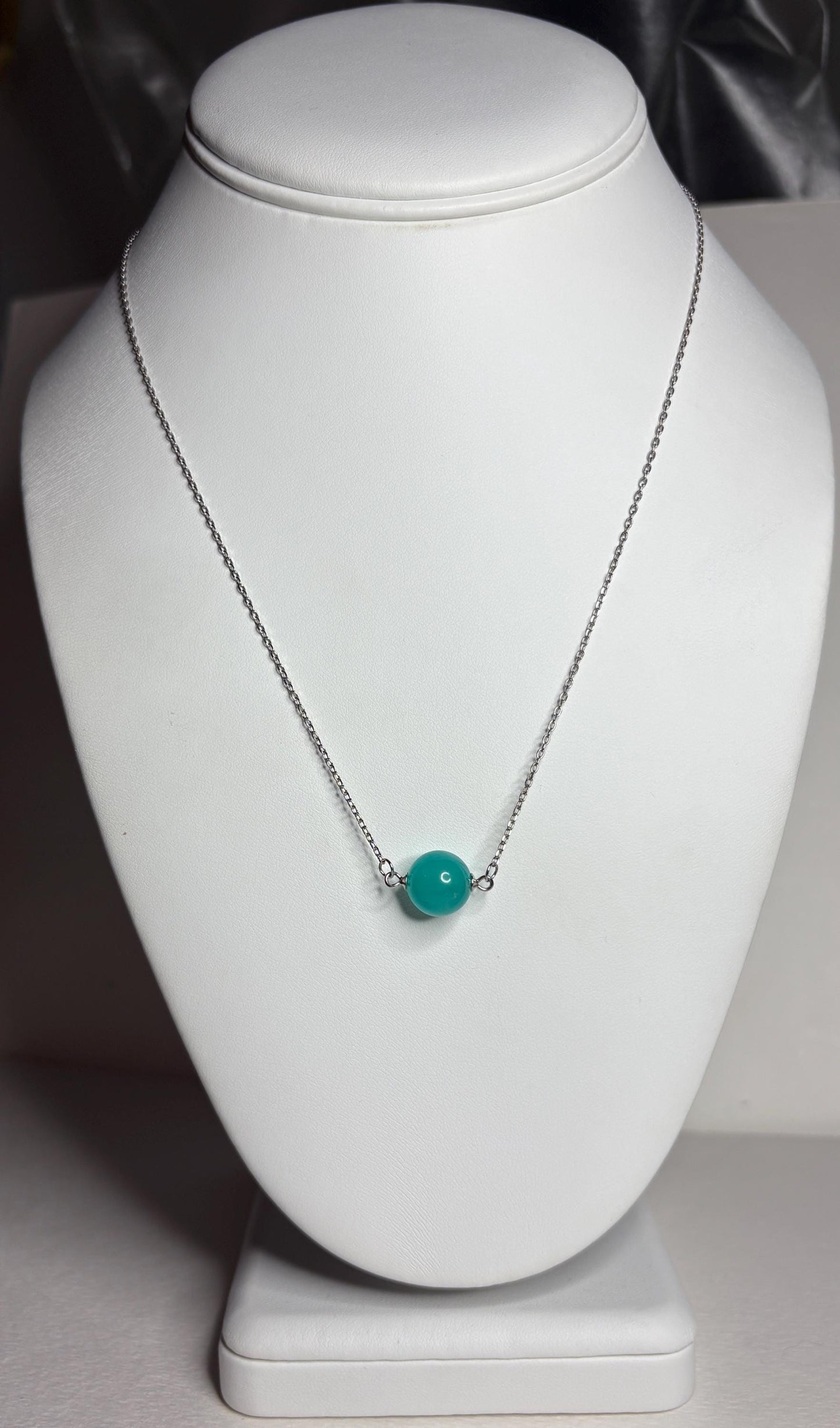 Fine Untreated Russian Amazonite Bead Necklace in Sterling Silver Choice 17" or 19" - NewLifeJewelryVault