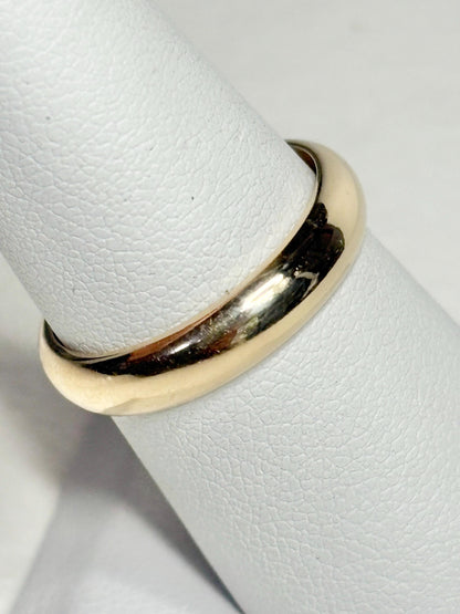 Solid 14k Gold 4.25mm Band Ring 4.5g Size 7.25 - NewLifeJewelryVault