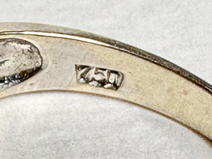 Old Mine Cut Cape Diamond White Diamond Accents 18k White Gold Band Ring .71ctw size 6.25 - NewLifeJewelryVault