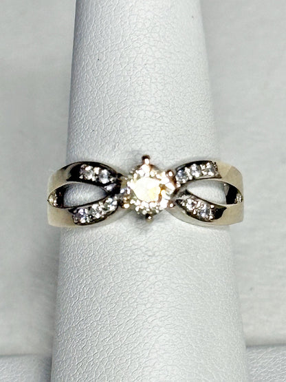 Old Mine Cut Cape Diamond White Diamond Accents 18k White Gold Band Ring .71ctw size 6.25 - NewLifeJewelryVault