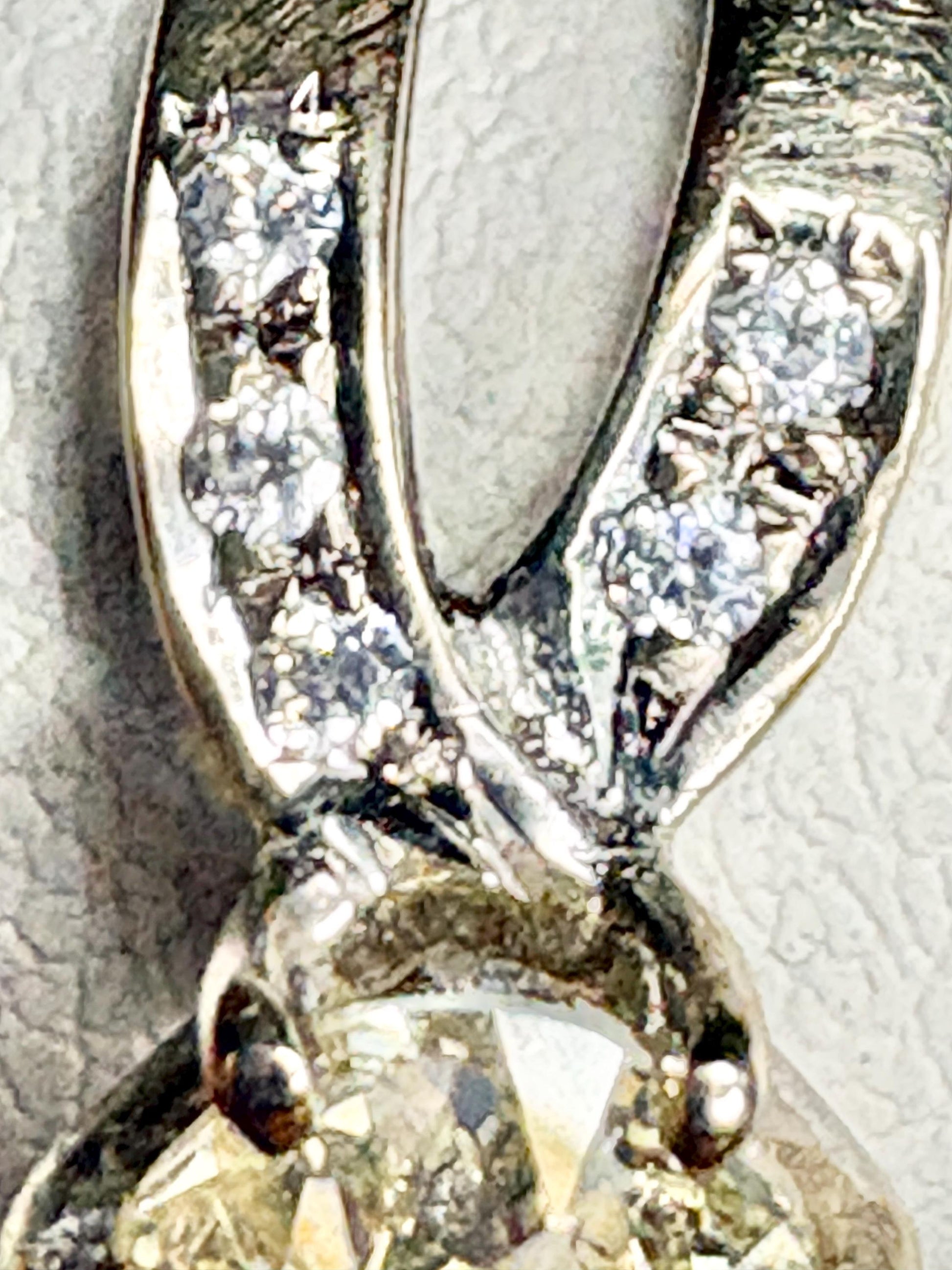 Old Mine Cut Cape Diamond White Diamond Accents 18k White Gold Band Ring .71ctw size 6.25 - NewLifeJewelryVault