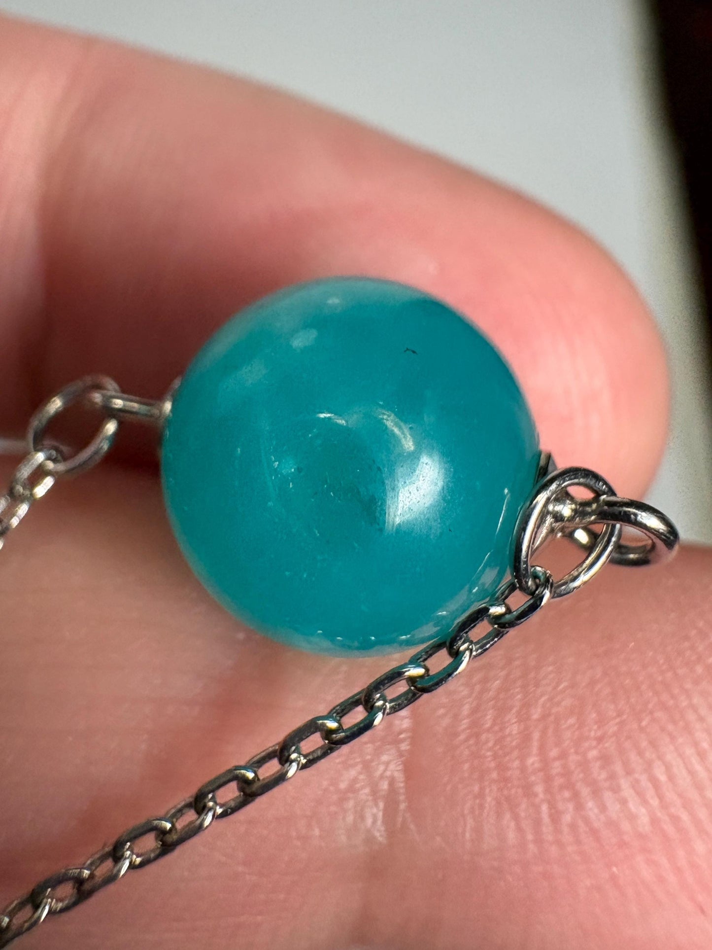 Fine Untreated Russian Amazonite Bead Necklace in Sterling Silver Choice 17" or 19" - NewLifeJewelryVault