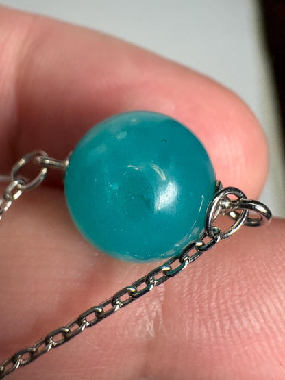 Fine Untreated Russian Amazonite Bead Necklace in Sterling Silver Choice 17" or 19" - NewLifeJewelryVault